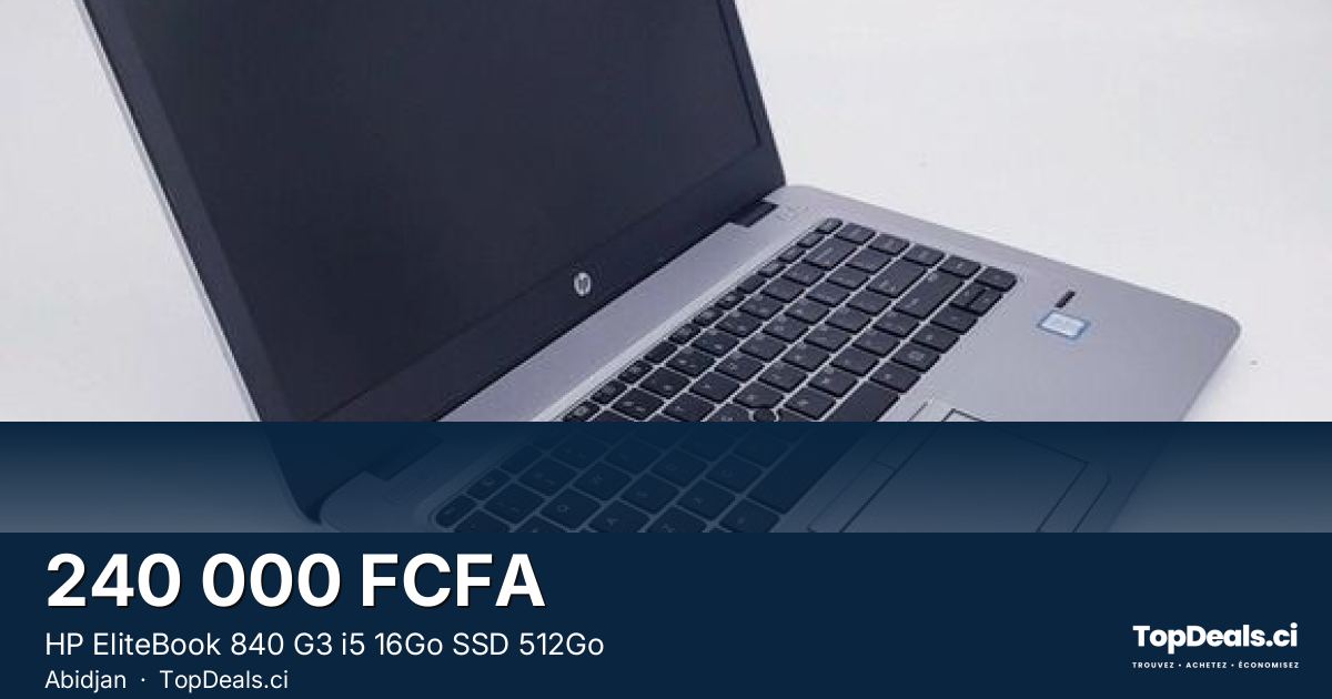Aperçu du partage – HP EliteBook 840 G3 i5 16Go SSD 512Go