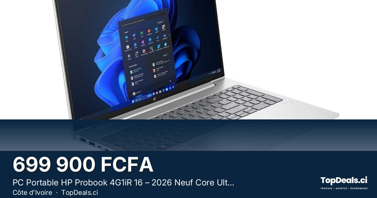 Aperçu du partage – PC Portable HP Probook 4G1iR 16 – 2026 Neuf Core Ultra 5 - 16 GB - 512 GB SSD - 13 Gen - 16 P