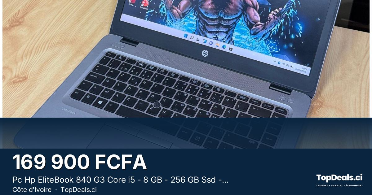 Aperçu du partage – Pc Hp EliteBook 840 G3 Core i5 - 8 GB - 256 GB Ssd - Clavier Rétro Éclairé - 14 Pouces - Sac