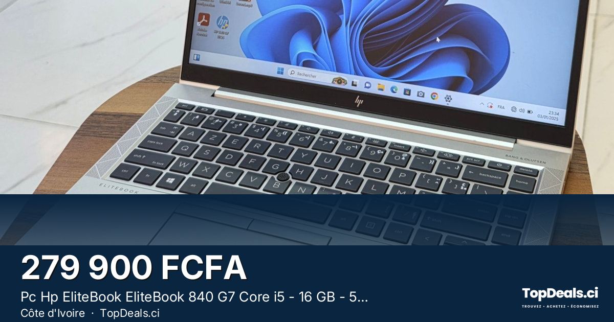 Aperçu du partage – Pc Hp EliteBook EliteBook 840 G7 Core i5 - 16 GB - 512 GB Ssd - 14 Pouces - 10eme Gen - Sac + C
