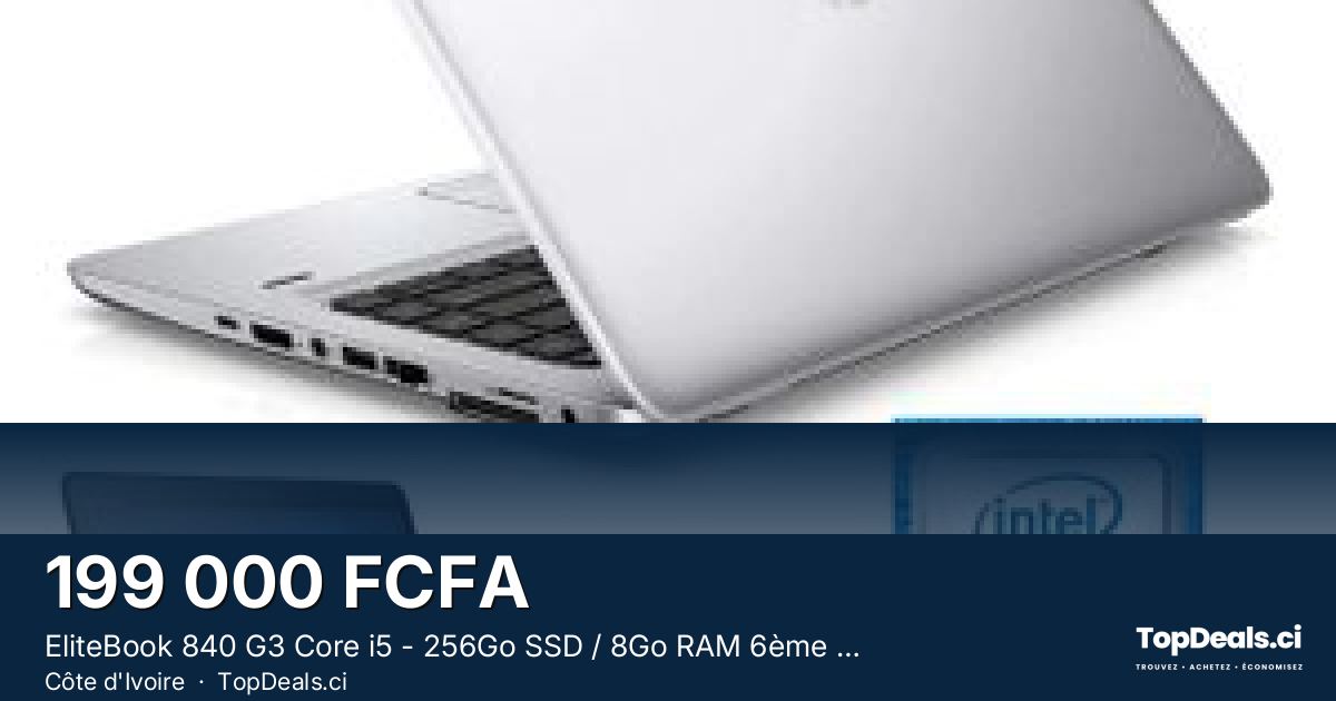 Aperçu du partage – EliteBook 840 G3 Core i5 - 256Go SSD / 8Go RAM 6ème Génération , 14\" FHD Windows 11 Pro - G