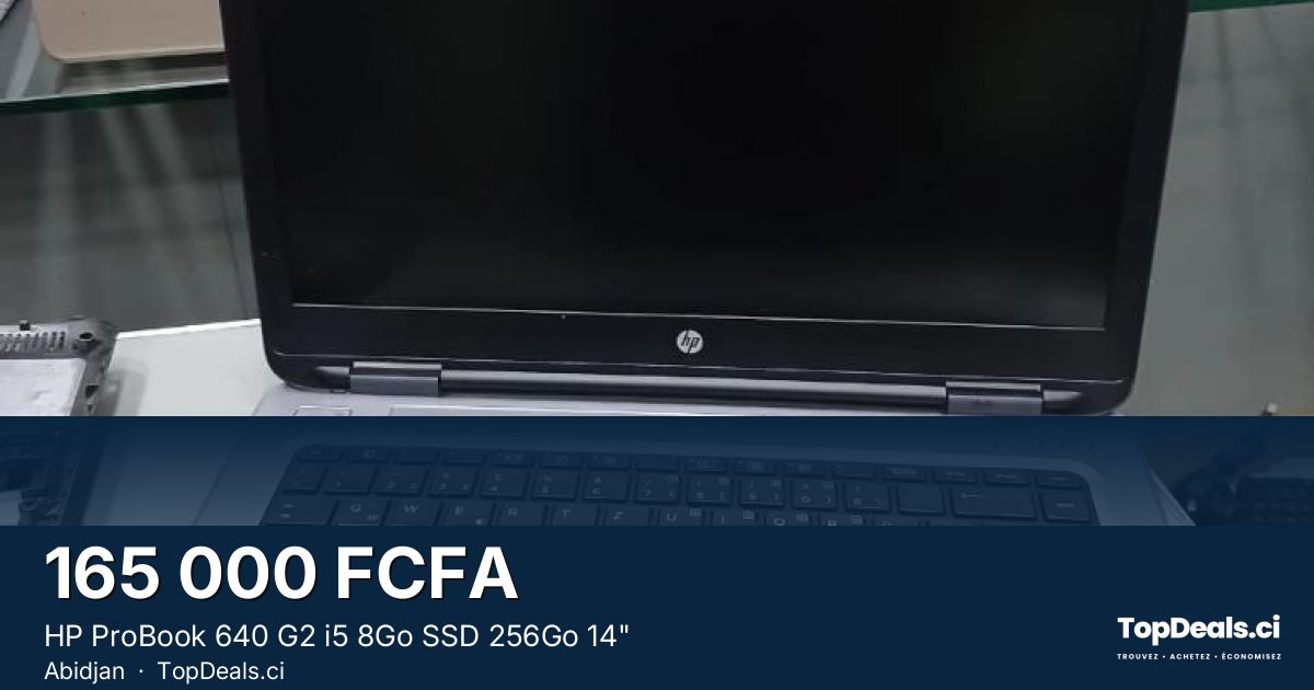 Aperçu du partage – HP ProBook 640 G2 i5 8Go SSD 256Go 14"