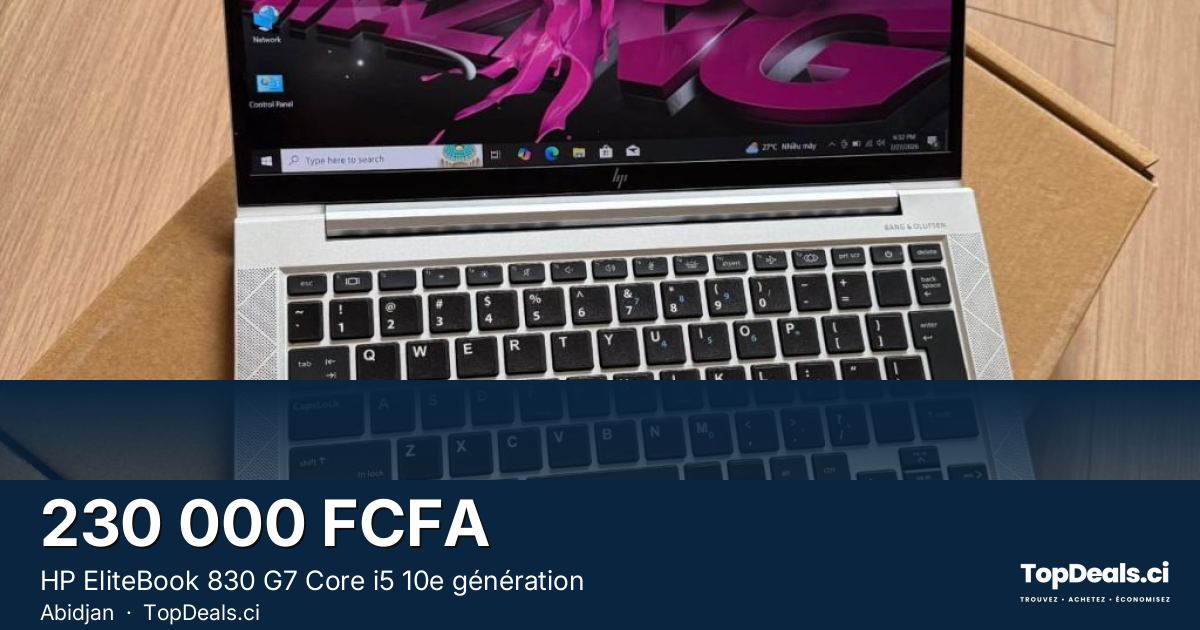 Aperçu du partage – HP EliteBook 830 G7 Core i5 10e génération
