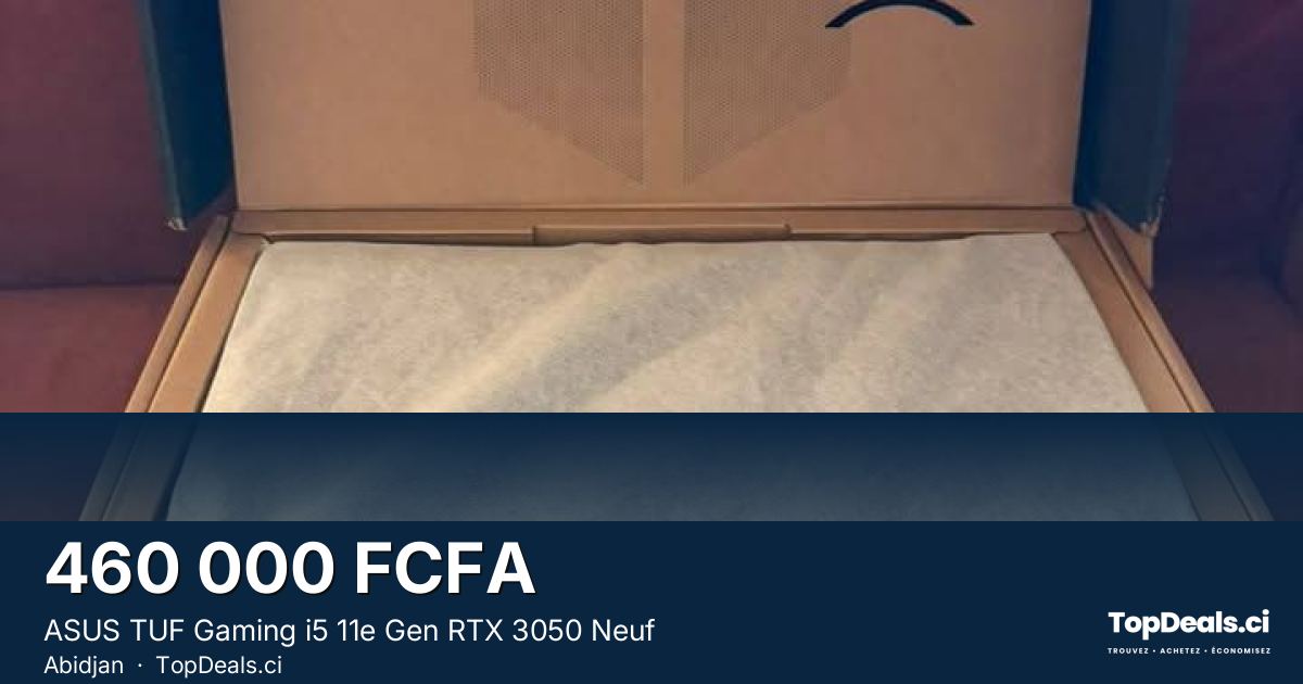 Aperçu du partage – ASUS TUF Gaming i5 11e Gen RTX 3050 Neuf