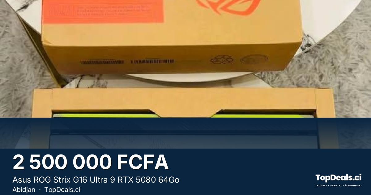 Aperçu du partage – Asus ROG Strix G16 Ultra 9 RTX 5080 64Go