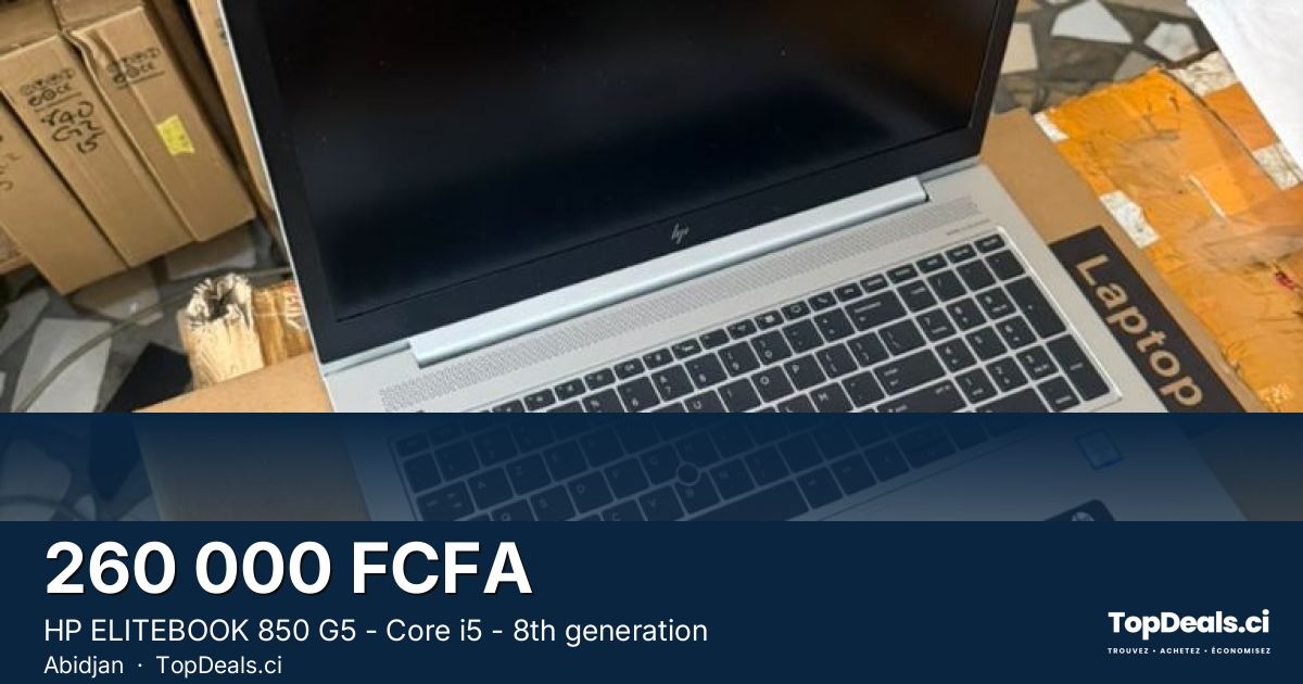 Aperçu du partage – HP ELITEBOOK 850 G5 - Core i5 - 8th generation 