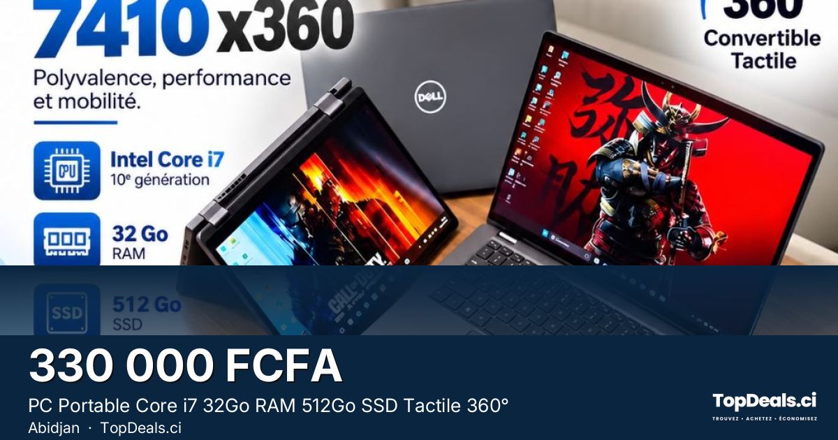 Aperçu du partage – PC Portable Core i7 32Go RAM 512Go SSD Tactile 360°