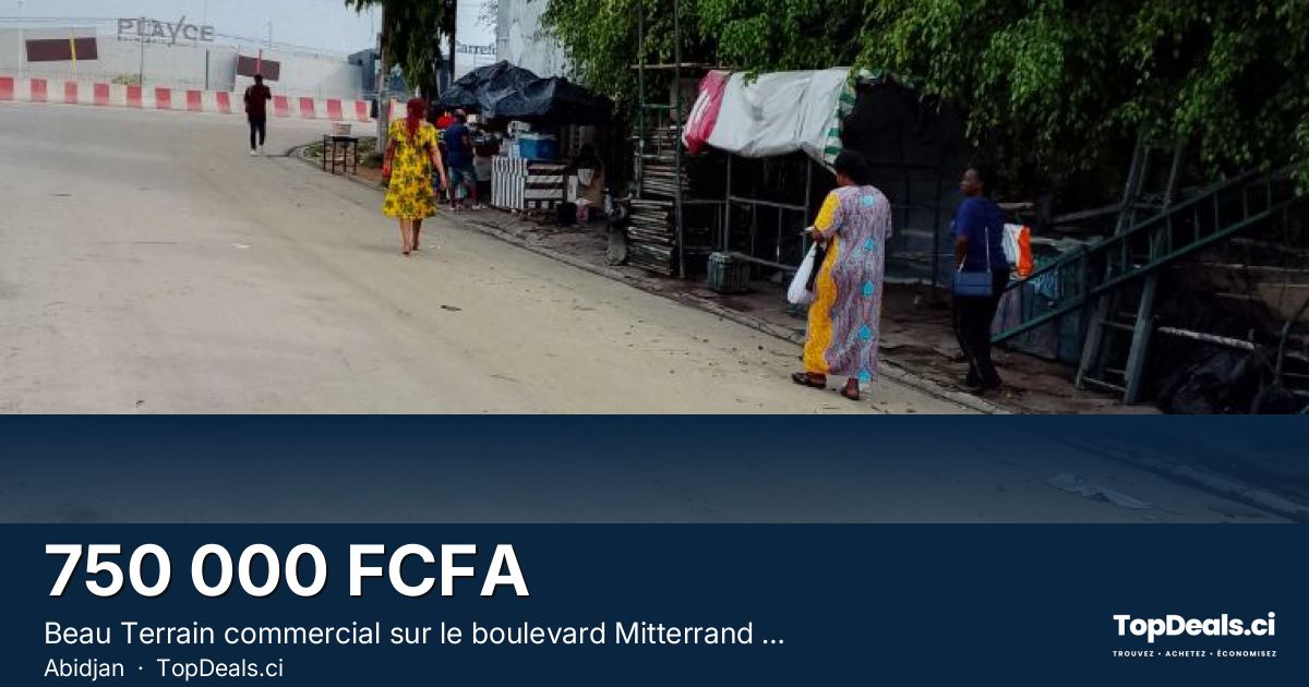 Aperçu du partage – Beau Terrain commercial sur le boulevard Mitterrand a vendre.