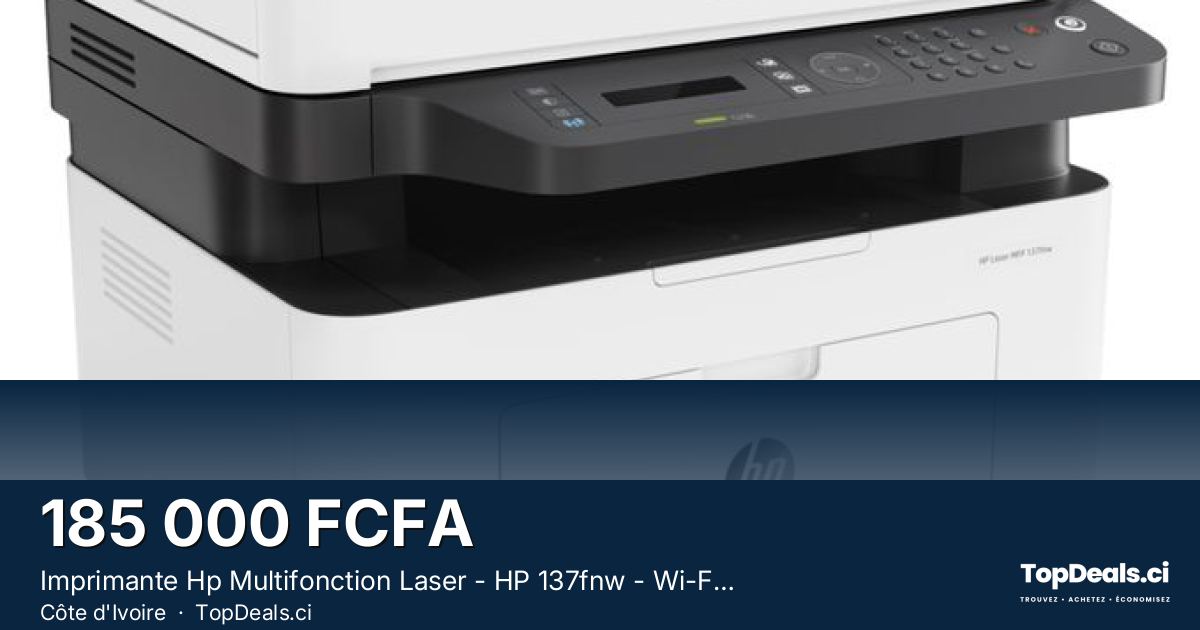Aperçu du partage – Imprimante Hp Multifonction Laser - HP 137fnw - Wi-Fi