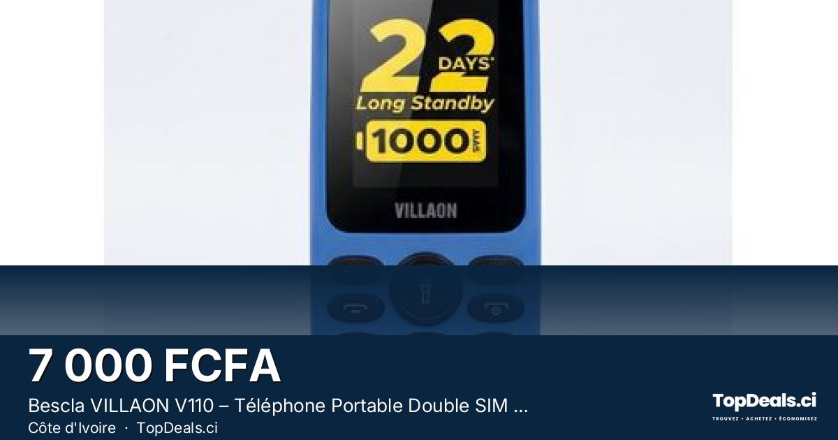 Aperçu du partage – Bescla VILLAON V110 – Téléphone Portable Double SIM avec Écran 1.77" et Batterie 1000 mAh
