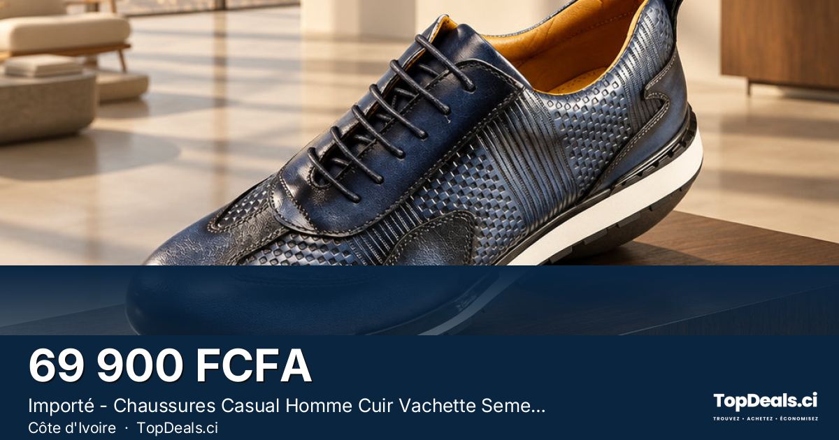 Aperçu du partage – Importé - Chaussures Casual Homme Cuir Vachette Semelle Amortissante