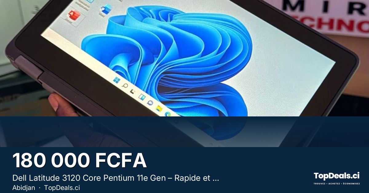 Aperçu du partage – Dell Latitude 3120 Core Pentium 11e Gen – Rapide et fiable
