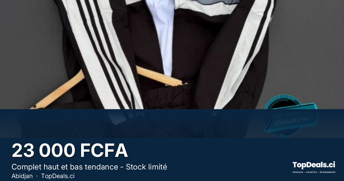 Aperçu du partage – Complet haut et bas tendance - Stock limité