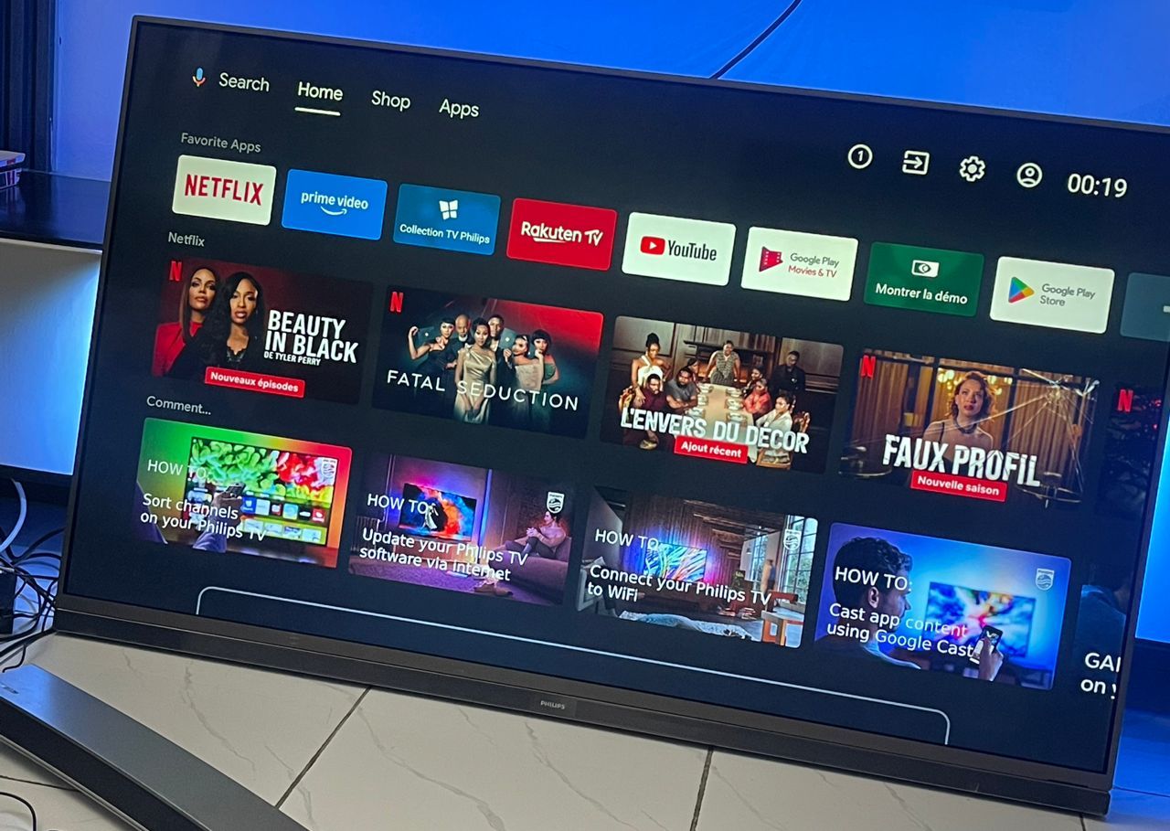 Tablette Android Philips 55" Ambilight - 8Go - Rapide
