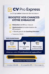 Cv professionnel sur mesure – livraison 24h/48h – compatibl