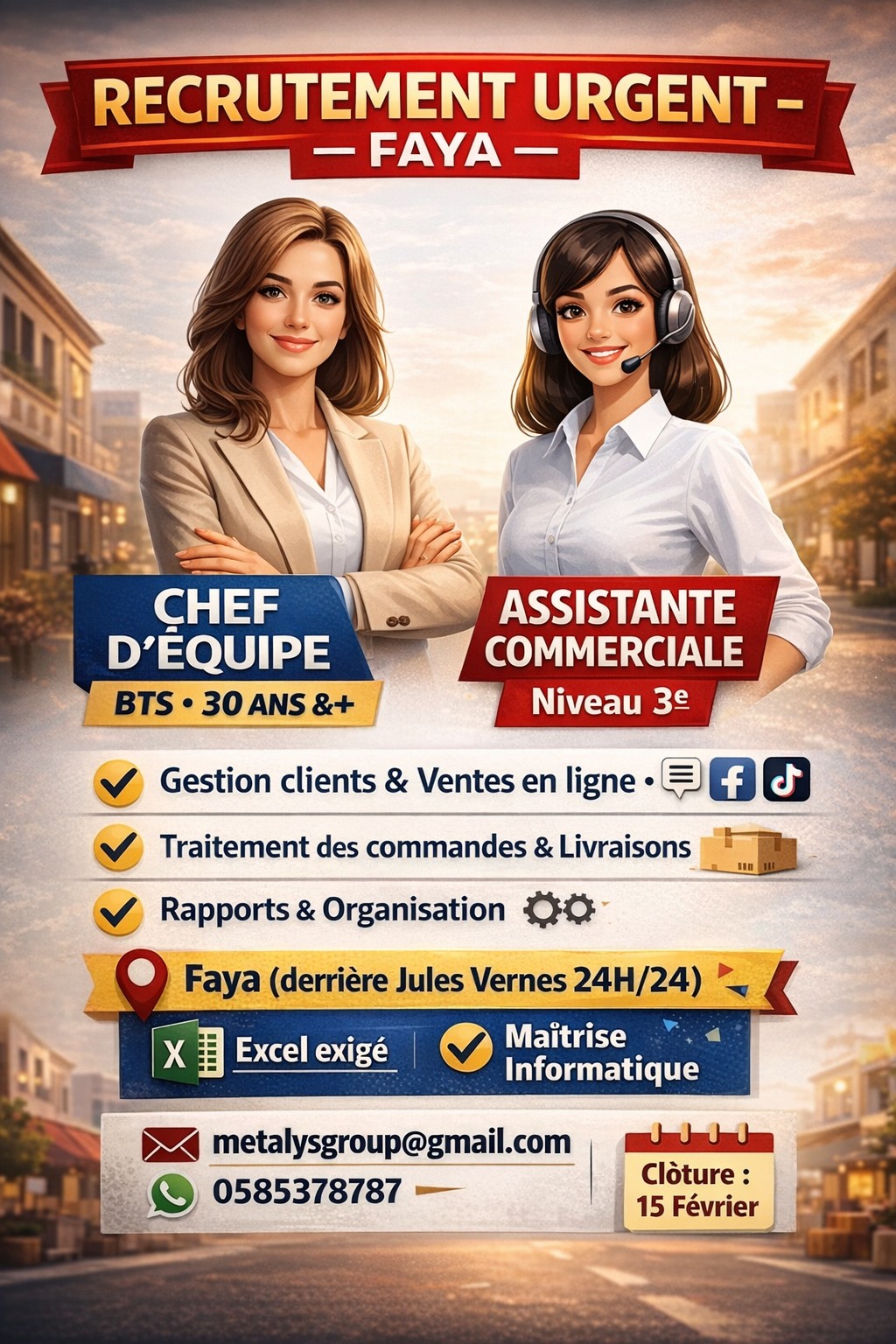 🔥 RECRUTEMENT URGENT – FAYA 🔥