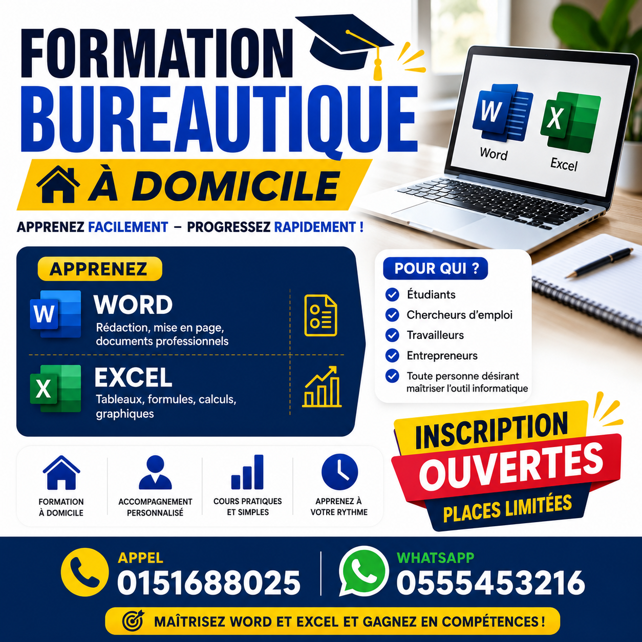 COURS À DOMICILE – VACANCES & RENTRÉE SCOLAIRE 2026-2027