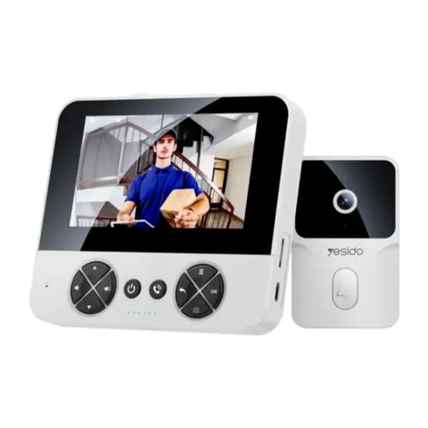 Interphone vidéo sans fil avec écran YESIDO - Écran LCD 4.3" - 1000mAh - Communication vocale -