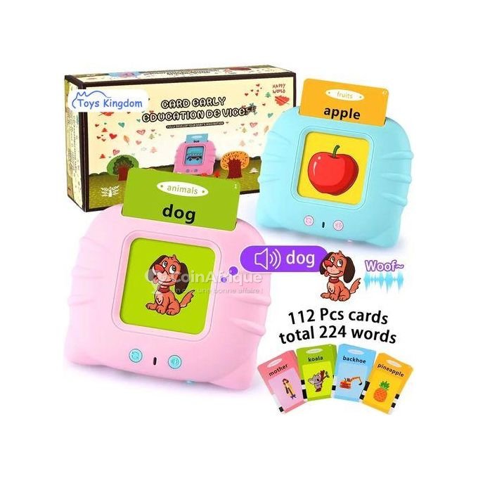 Jouet vocal pour poche avec cartes flash d'alphabet