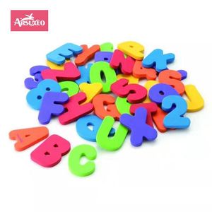 Arsuxeo 36pcs/pack Puzzle de Lettres Alphanumériques de Bain Doux en EVA, Jouets pour Enfants,
