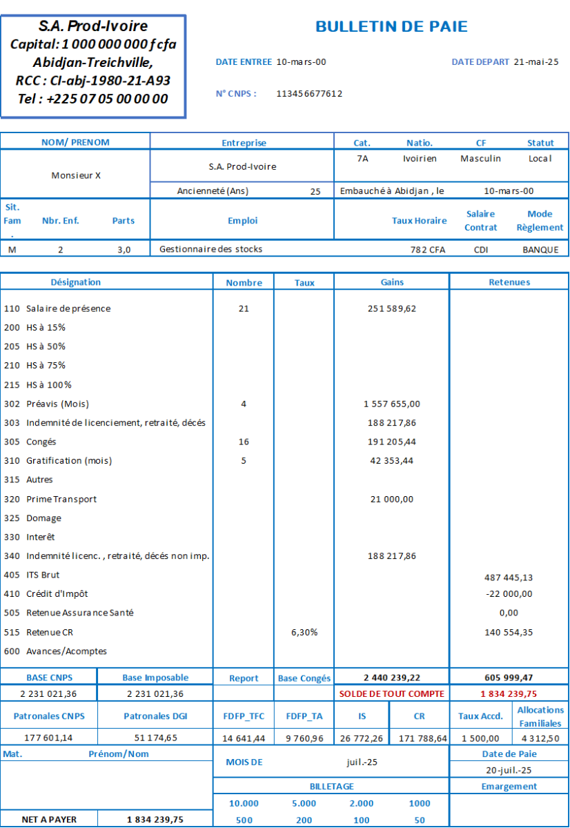 Offre de service et boîte a outil de gestion des departs (licenciements, décés, retraites…