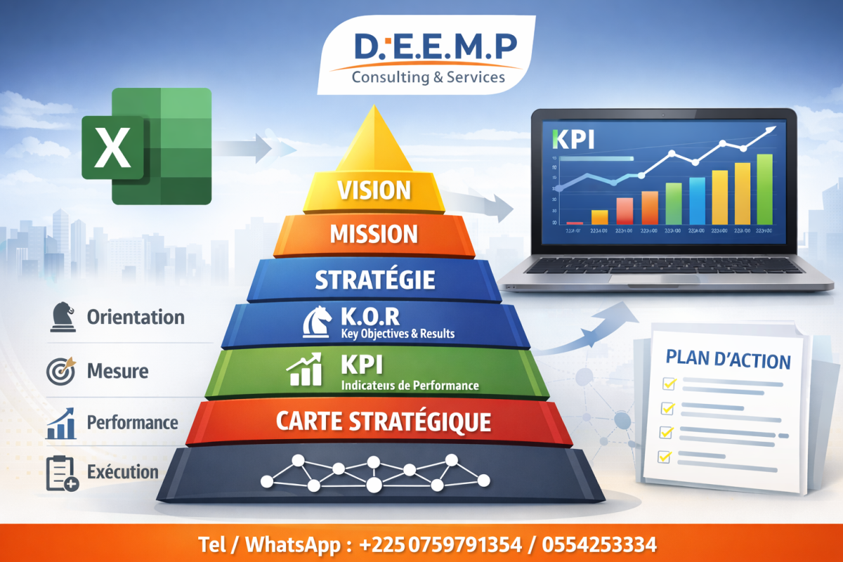 PILOTAGE DE LA PERFORMANCE DES ENTREPRISES : PLANIFICATION STRATEGIQUE+ PLAN D’ACTION + TABLE