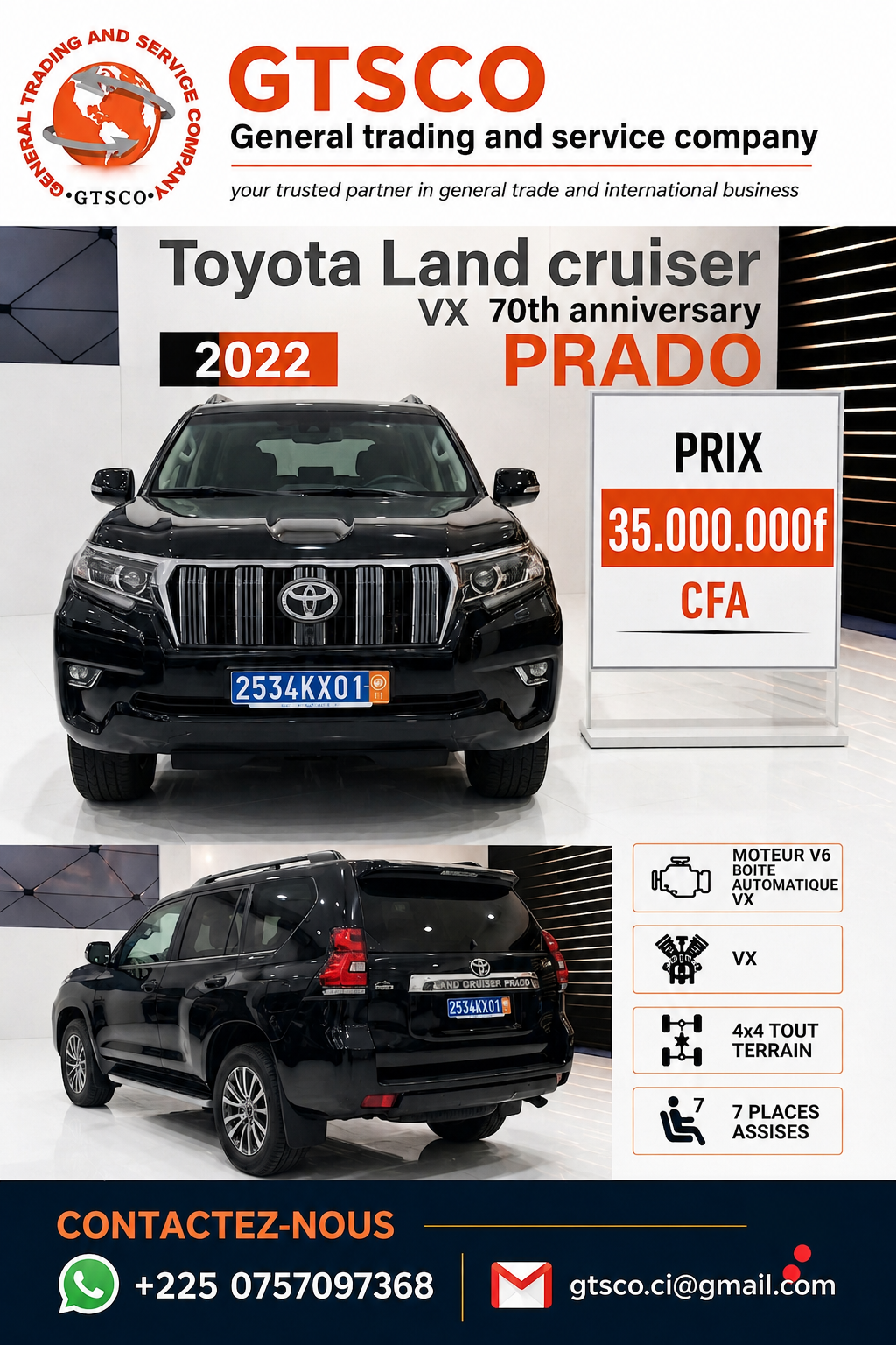 TOYOTA LAND CRUISER PRADO VX 70TH ANNIVERSARY 2022