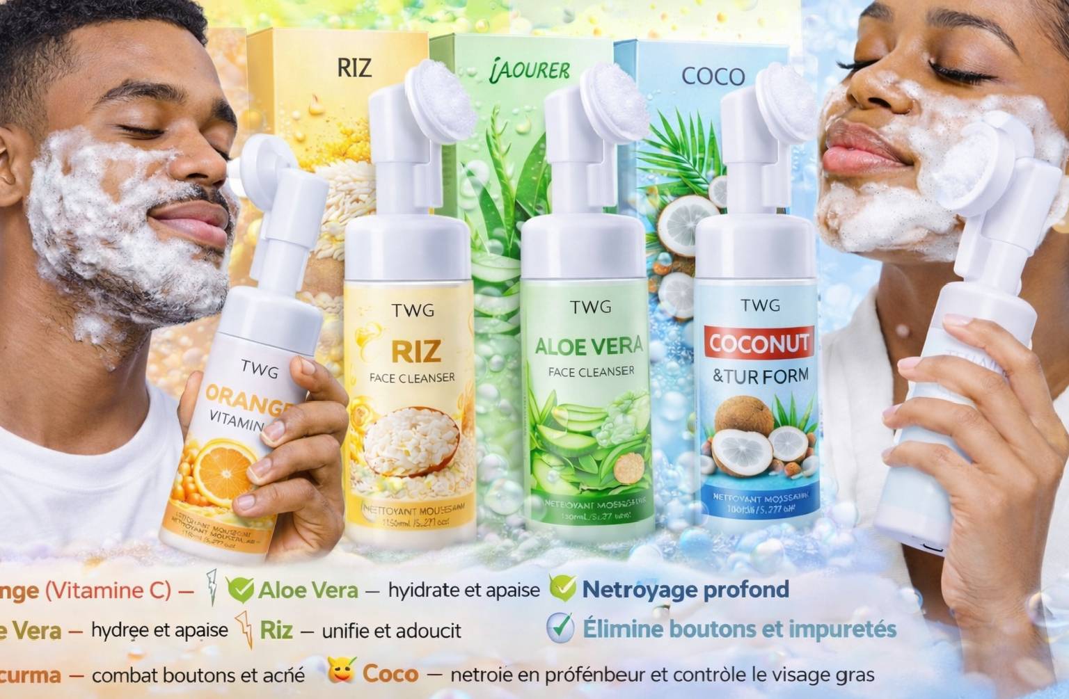 MOUSSE NETTOYANTE POUR VISAGE 