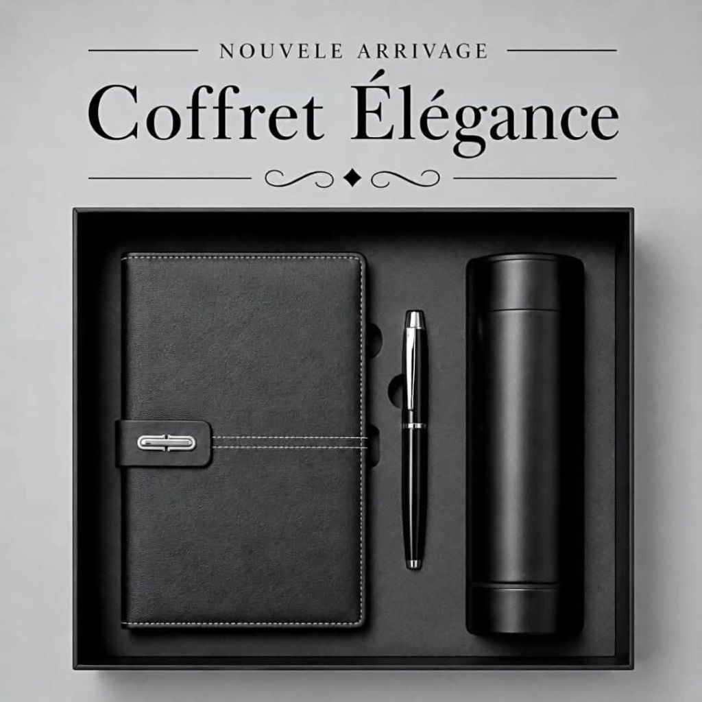 Carnet + Coffret + Stylo – Cadeau Élégant à 4000 FCFA