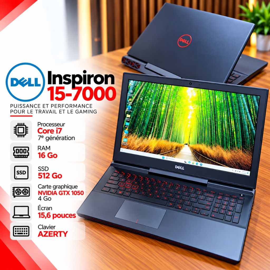 Dell Inspiron 15-7000 i7 16Go SSD 512Go GTX 1050