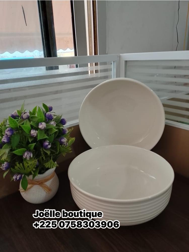 Grande assiette creuse en porcelaine 