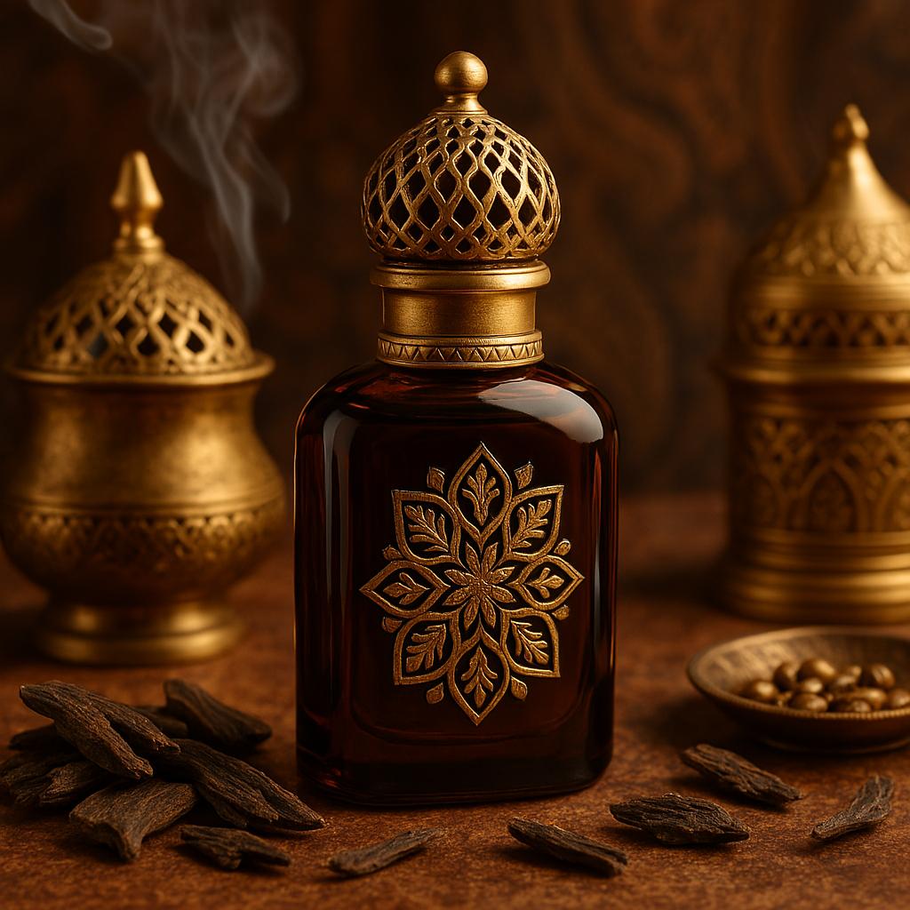 Parfum à base d'oud : une fragrance boisée, chaude et élégante.