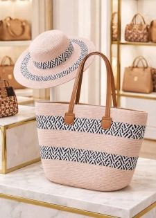 🌴 Sac + Chapeau de Plage – Élégance & Praticité 🏖️