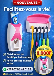  Distributeur automatique + porte-brosses intégré