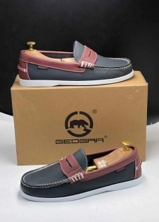 Chaussures Homme Geogra bateau Noir/ Rouge Bordeaux