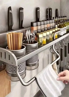 Étagère Murale Cuisine Multifonctions 