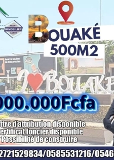 Bouaké vente de terrain 