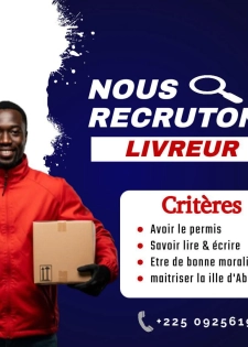 RECRUTEMENT – LIVREUR