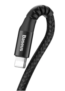 Câble de charge à ressort rapide Baseus Fish eye Spring Data - USB vers Lightning 2A - 1m - Noi