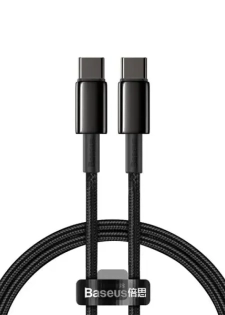 Câble de charge rapide et de transfert de données Baseus Tungsten Gold - Type-C vers type-C - 1