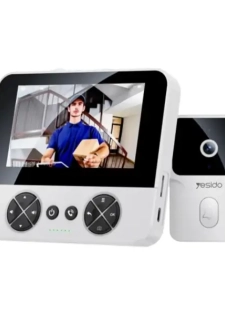Interphone vidéo sans fil avec écran YESIDO - Écran LCD 4.3" - 1000mAh - Communication vocale -