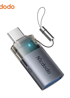 Adaptateur OTG 2en1 Mcdodo - Entrée USB vers sortie Type-C - Lecteur de carte mémoire intégré -