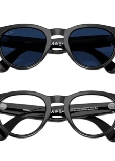 Lunette connectée Ray-Ban 2e Gen Headliner Shiny Black – Mémoire flash de 32Go/500+photos o