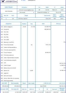 Boite a outil Paie ou Bulletins automatisés sur Excel (ITS Côte d’Ivoire)