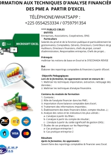 FORMATION AUX TECHNIQUES D’ANALYSE FINCANCIERE SUR EXCEL
