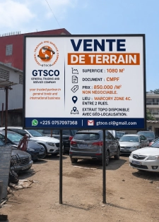 Terrain 1000m² à vendre à Bingerville