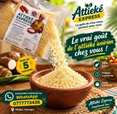 Attiéké déshydraté express Cc – Prêt en 5 min