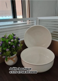 Grande assiette creuse en porcelaine 